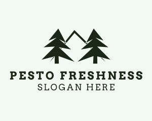 Pine Tree Mountain Nature logo design