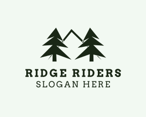 Pine Tree Mountain Nature logo design