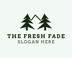 Pine Tree Mountain Nature logo design