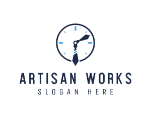 Work Office Clock logo design