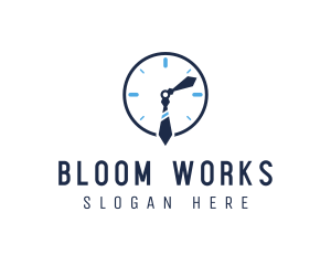 Work Office Clock logo design