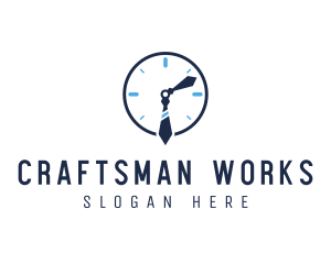 Work Office Clock logo design