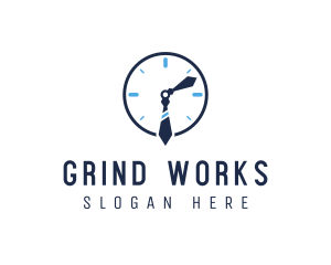 Work Office Clock logo design