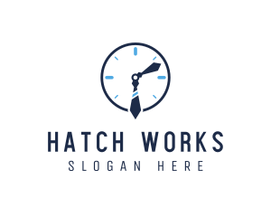 Work Office Clock logo design