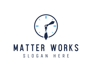 Work Office Clock logo design