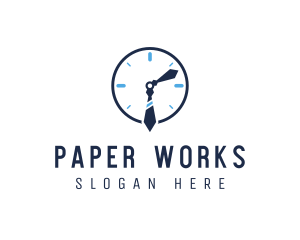 Work Office Clock logo design