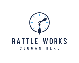 Work Office Clock logo design