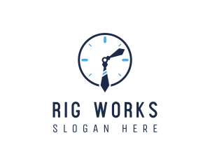 Work Office Clock logo design