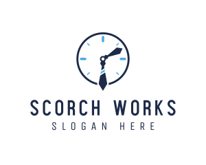 Work Office Clock logo design