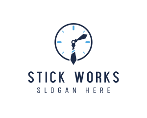 Work Office Clock logo design