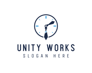 Work Office Clock logo design