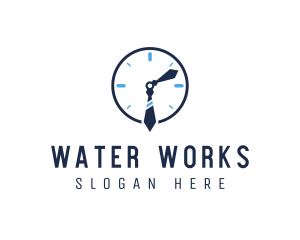 Work Office Clock logo design