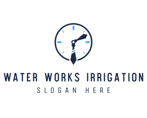 Work Office Clock logo design