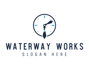 Work Office Clock logo design