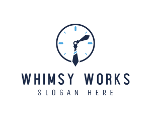 Work Office Clock logo design