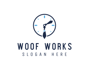 Work Office Clock logo design