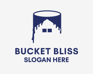 House Paint Bucket logo design