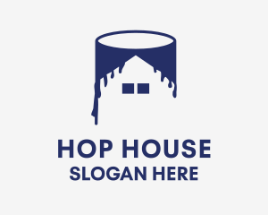 House Paint Bucket logo design