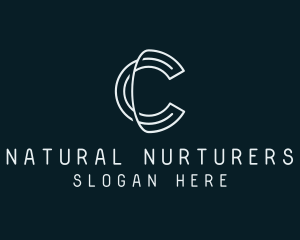 Minimal Tech Letter C logo design