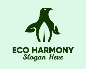 Natural Eco Penguin logo design