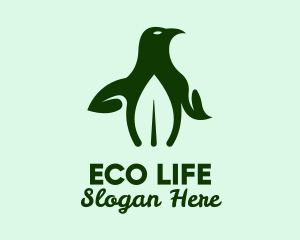 Natural Eco Penguin logo design