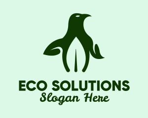 Natural Eco Penguin logo design