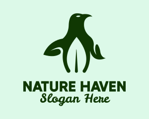 Natural Eco Penguin logo design