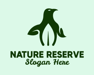 Natural Eco Penguin logo design