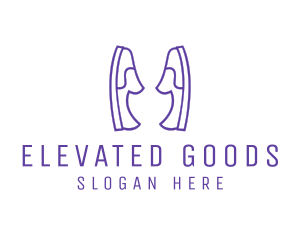 Shoe Slippers Loafers logo design