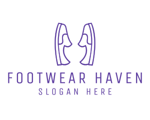 Shoe Slippers Loafers logo design