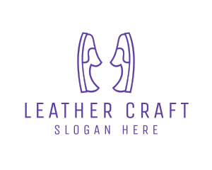 Shoe Slippers Loafers logo design