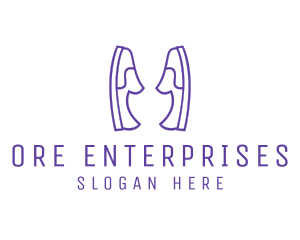 Shoe Slippers Loafers logo design