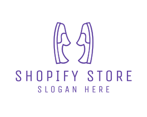 Shoe Slippers Loafers logo design