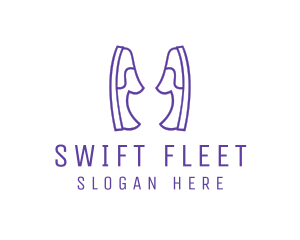 Shoe Slippers Loafers logo design