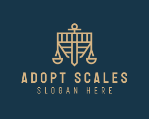 Law Sword Scale logo design