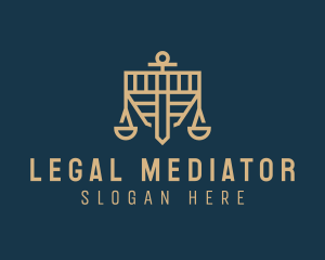 Law Sword Scale logo design