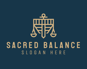 Law Sword Scale logo design