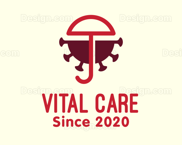 Red Virus Umbrella Protection Logo