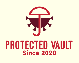 Virus Umbrella Protection logo design