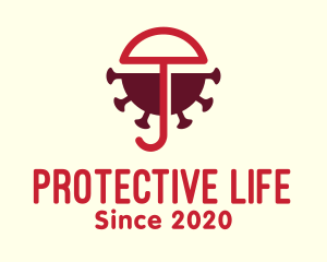 Virus Umbrella Protection logo design