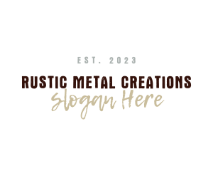 Grunge Rustic Brand logo design