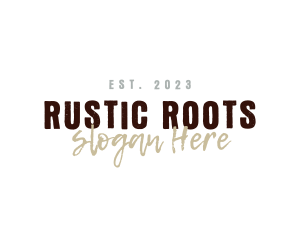 Grunge Rustic Brand logo design