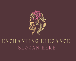 Floral Beauty Goddess logo design