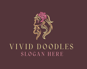 Floral Beauty Goddess logo design