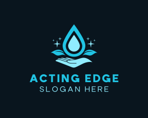 Natural Water Droplet logo design