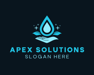 Natural Water Droplet logo design