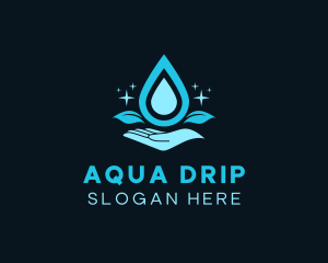 Natural Water Droplet logo design