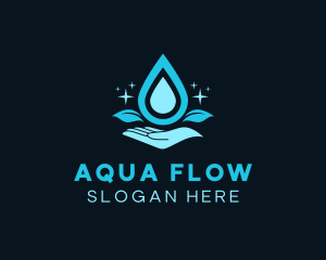 Natural Water Droplet logo design