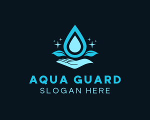 Natural Water Droplet logo design