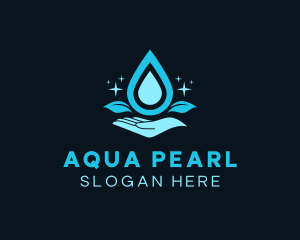 Natural Water Droplet logo design